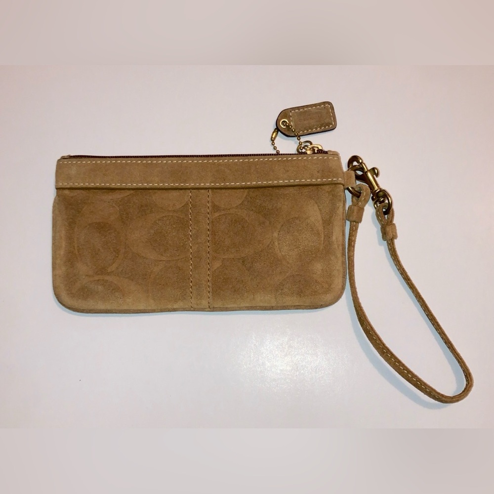 Coach Tan Wristlet Clutch